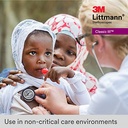 Littmann Classic 3, Miroir, Lyre rose perlé, Tige Rose