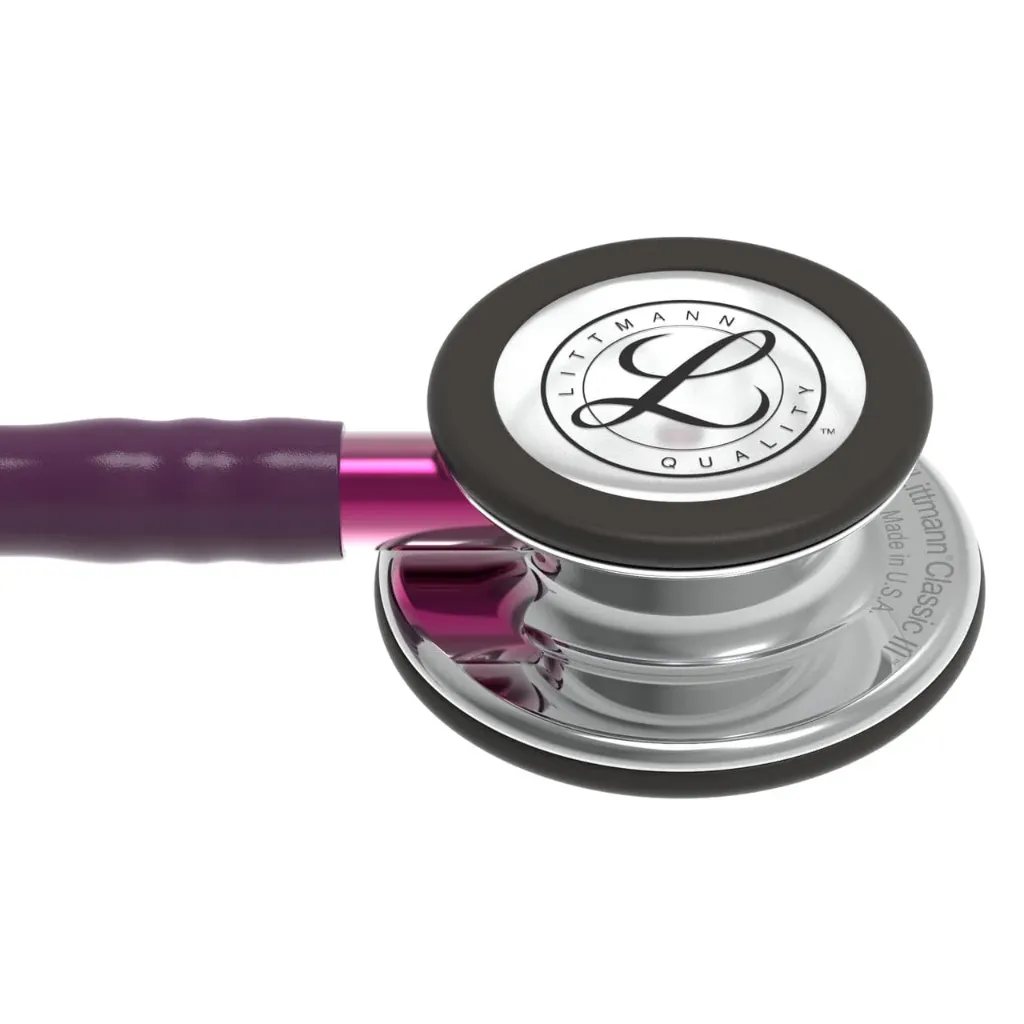littmann-classic-iii-stethoscope-mirror-plum-pink-stem-5960-littmann-30886363398242.webp