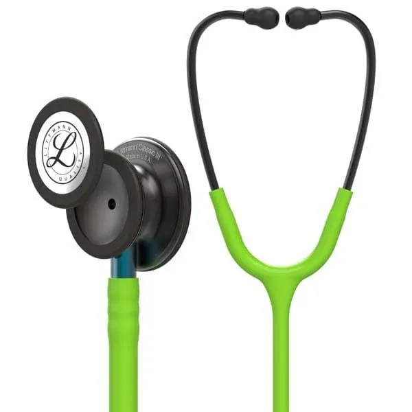 littmann-classic-iii-stethoscope-smoke-lime-green-blue-stem-5875-littmann-30887099269218.webp