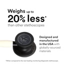 Littmann Cardio 4, Finition Noire Satin, Albatre/Ivoir