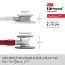 Littmann Cardio 4, Finition standard, Lyre Bordeaux