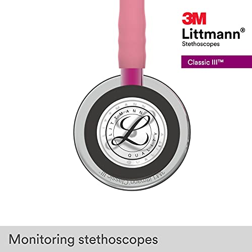 Littmann Classic 3, Miroir, Lyre rose perlé, Tige Rose