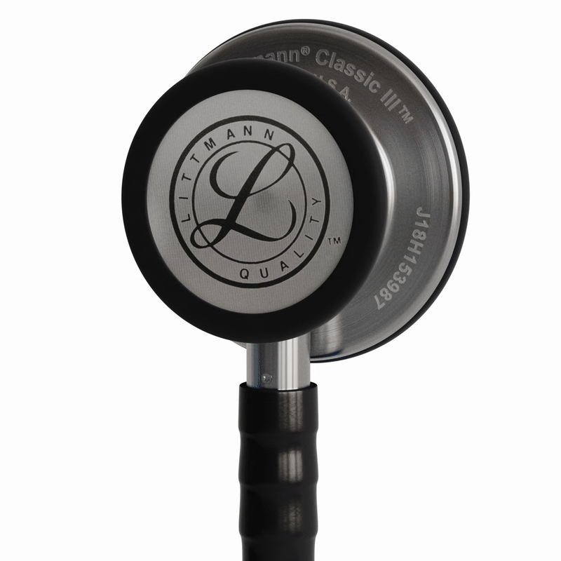 Stéthoscope Littmann Classic III - Lyre Noire - Tête Inox Brossé