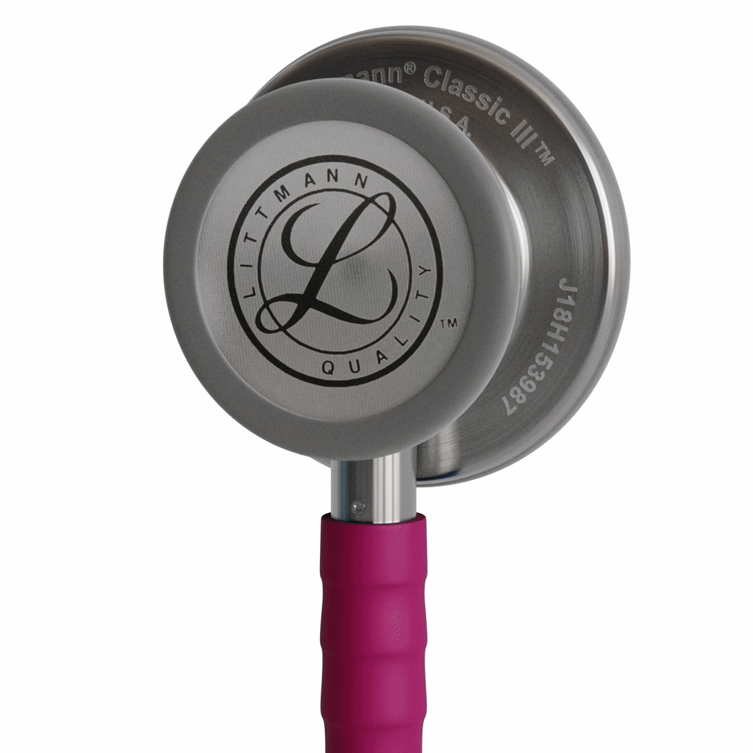 Stéthoscope Littmann Classic III - Lyre Framboise - Tête Inox Brossé
