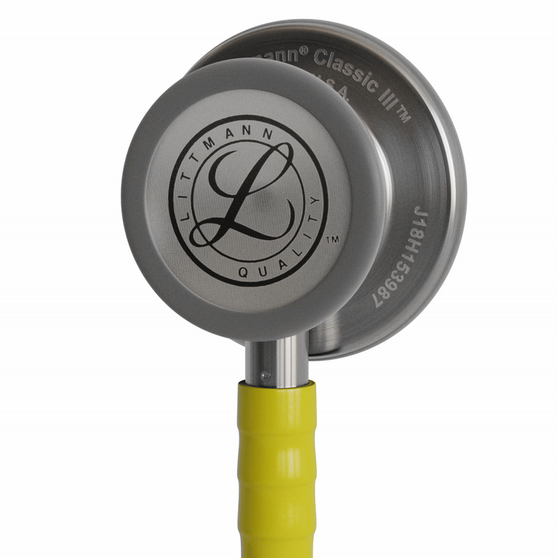 Stéthoscope Littmann Classic III - Lyre Citron - Tête Inox Brossé