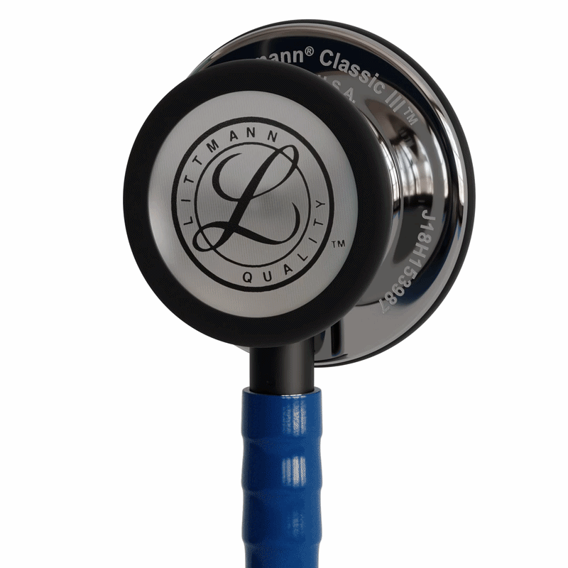 Stéthoscope Littmann Classic III Edition Spéciale - Bleu marine Satin - Tête Finition Miroir