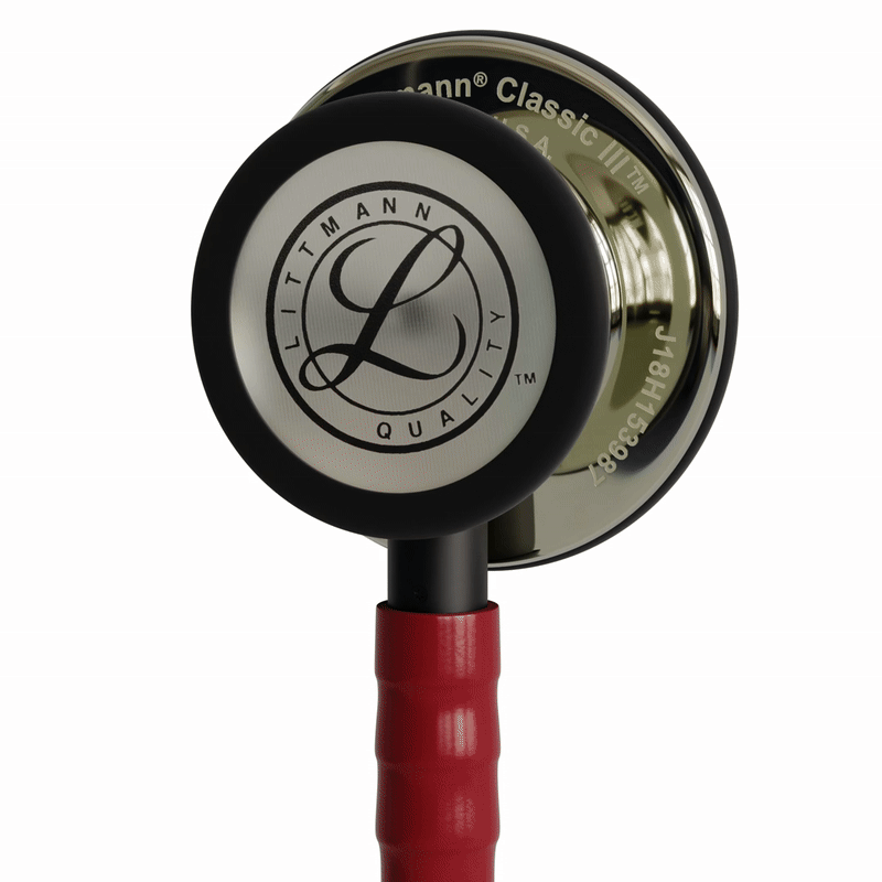 Stéthoscope Littmann Classic III Edition Spéciale - Lyre Bordeaux - Tête Finition Miroir Champagne