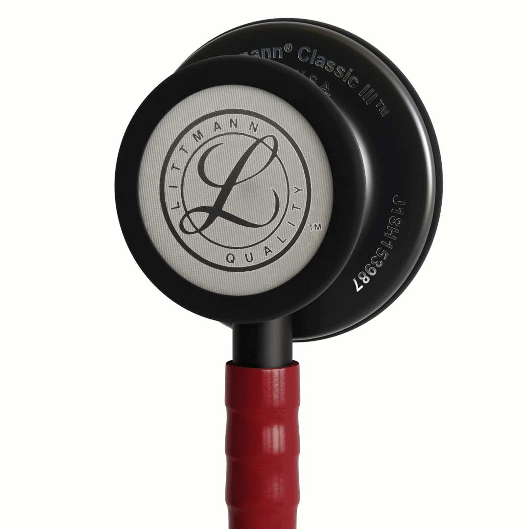 Stéthoscope Littmann Classic III Edition Spéciale - Lyre Bordeaux - Tête Noir Mat - Tige Noire