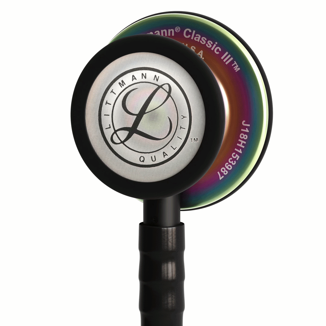 Littmann Classic 3, Finition Arc-en-ciel, Lyre Noire