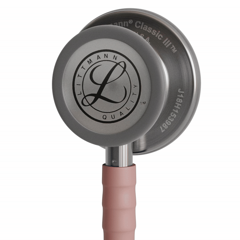 Stéthoscope Littmann Classic III - Edition spéciale - Lyre Rose Satin - Tête Inox Brossé