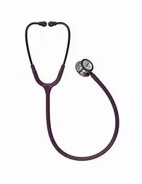 Littmann Classic 3, Miroir, Lyre Prune, Tige Rose, Casque Fumé