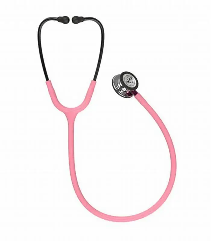 Littmann Classic 3, Miroir, Lyre rose perlé, Tige Rose