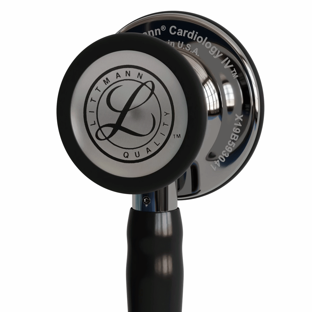 Stéthoscope Littmann Cardiology IV - Lyre Noire- Finition tête Miroir