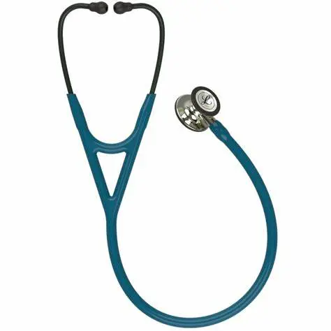 Littmann Cardio 4, Finition Champagne, Lyre Bleu Caraïbes
