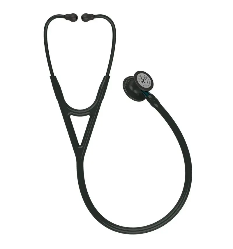 Littmann Cardio 4, Black Edition, Lyre Noire, Tige Bleue