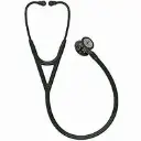 Littmann Cardio 4, Fumé Poli, Lyre Noire Tige Champagne