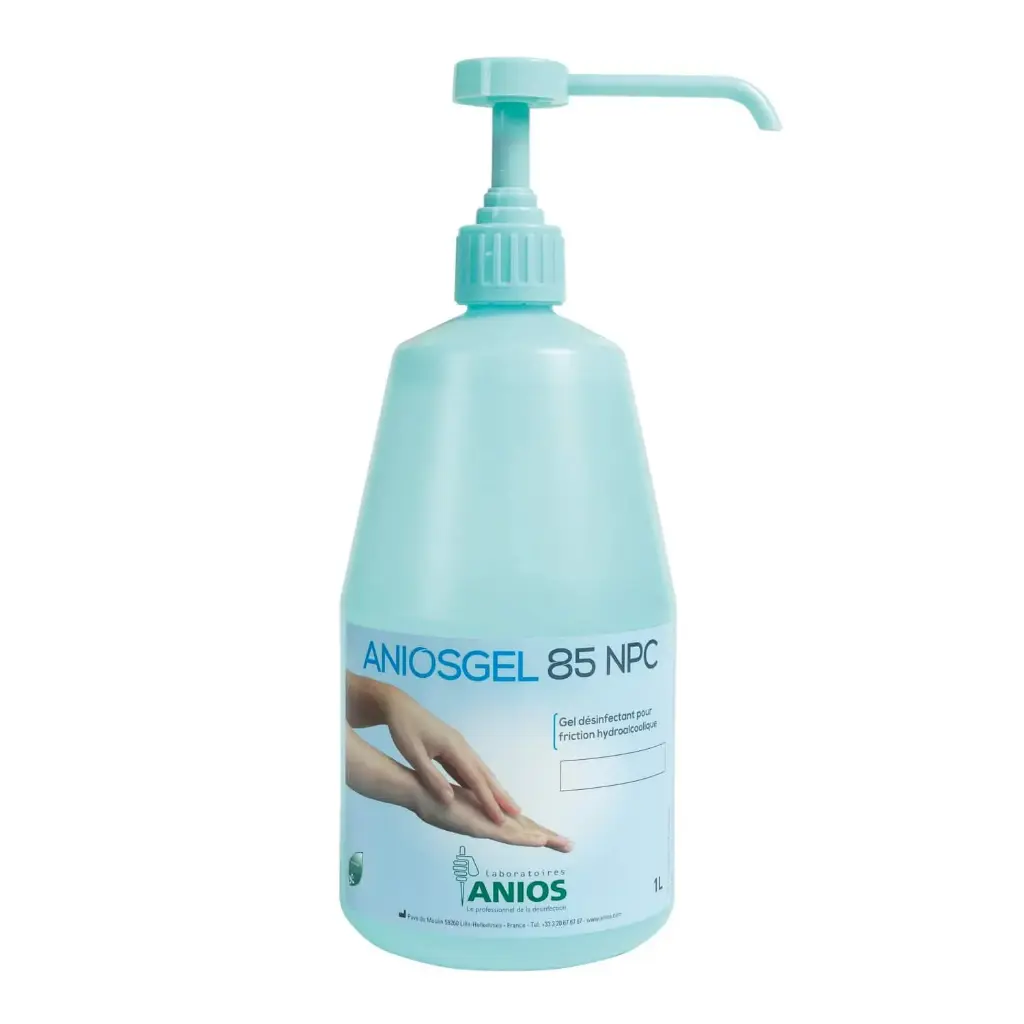 Gel hydroalcoolique Aniosgel 85 NPC - 1L avec pompe