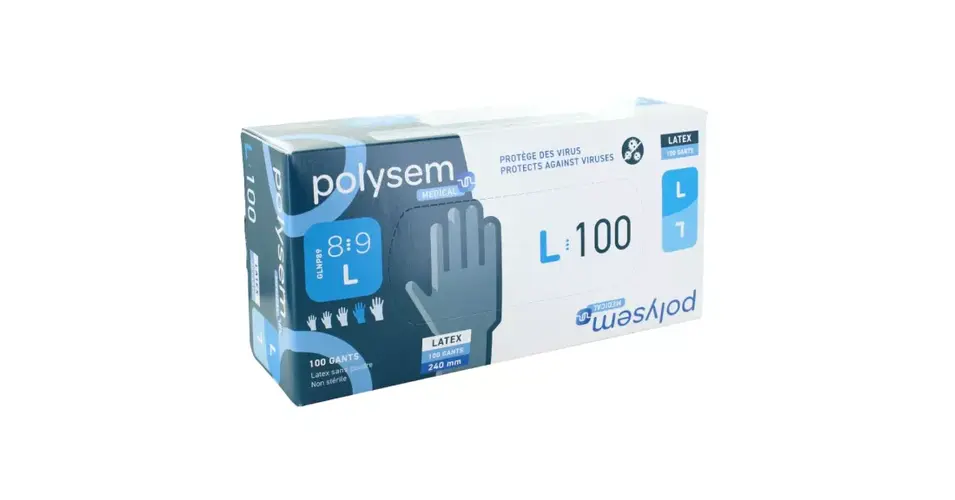 [GANTNITRILENPL] Gants nitriles non-stériles Non-poudrés POLYSEM L - Boîte de 100