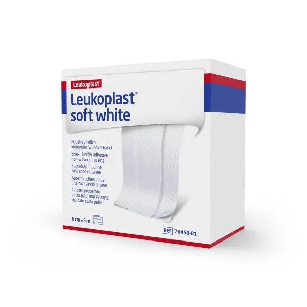 Pansement adhésif pour peaux sensibles Leukoplast Soft White 6cm x5m
