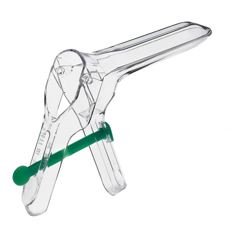 Spéculums vaginaux à usage unique "Cusco" VERT Taille L (diamètre 30 mm) - emballage individuel /10 pièces
