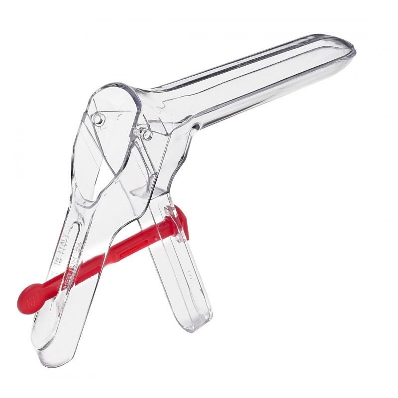 Spéculums vaginaux à usage unique "Cusco" ROUGE Taille M (diamètre 26 mm) - emballage individuel /10 pièces