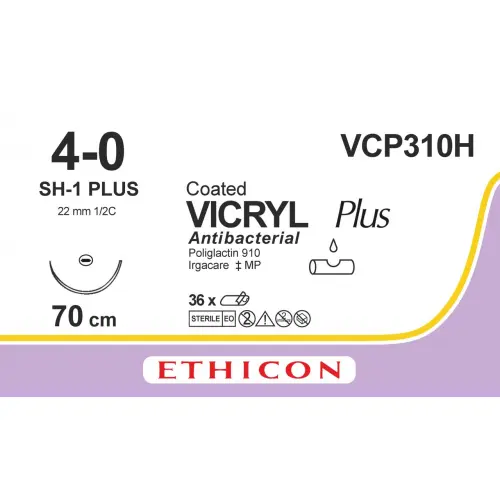 [VCP310H] Vicryl Plus 4-0 70cm SH-1 PLUS VCP310H 36 pièces