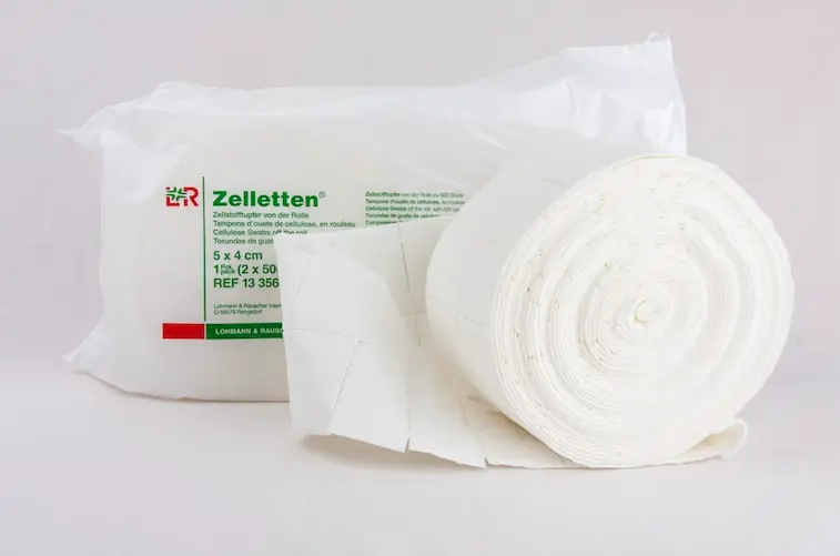 [LR13356] Tampons d'ouate de cellulose Zelletten 5 x 4 cm / 500 PCS (X2) Non Stérile