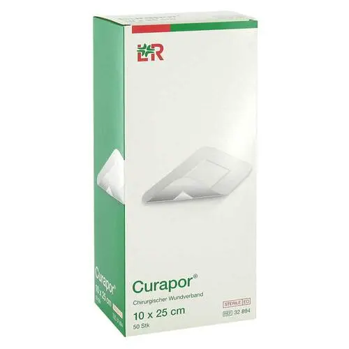 [LR32916] Pansements chirurgicaux CURAPOR avec compresse non adhérente stérile - 10 x 25 cm - Boîte de 50