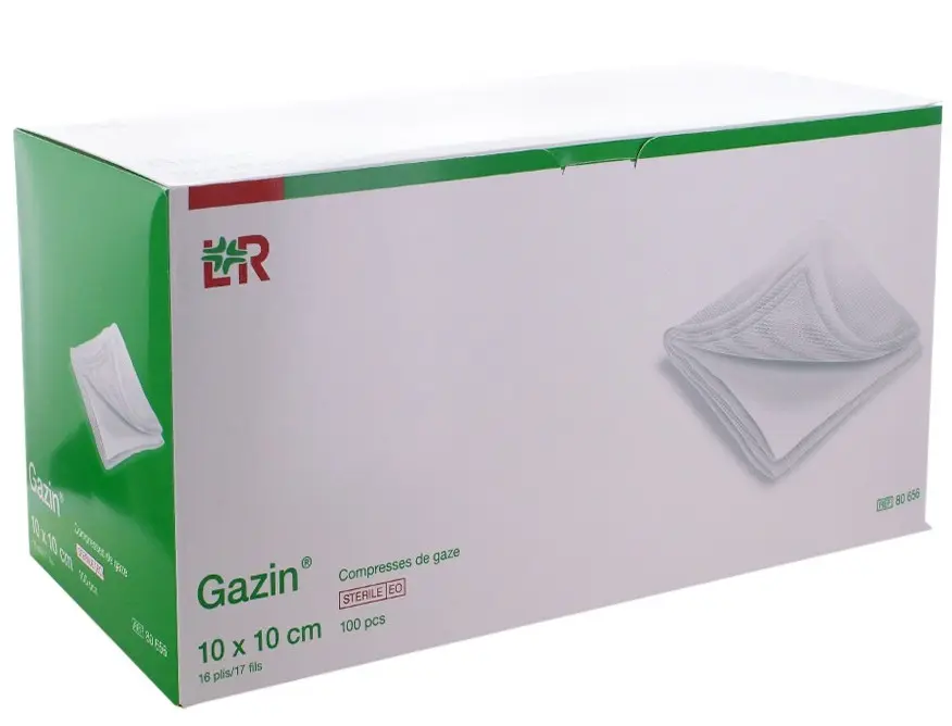 Compresses STELLA 5/3 - 10 X 10 cm - 8 PLIS / 60 pochettes de 3 - Stérile