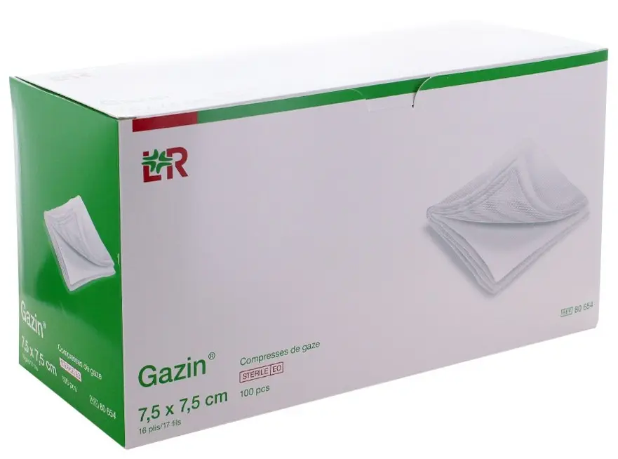 Compresses STELLA 3/5 - 7.5 X 7.5 cm - 8 PLIS / 55 pochettes de 5 - Stérile