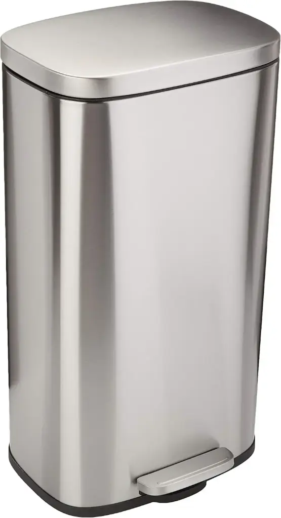 Poubelle à fermeture douce, 70 L, inox satiné