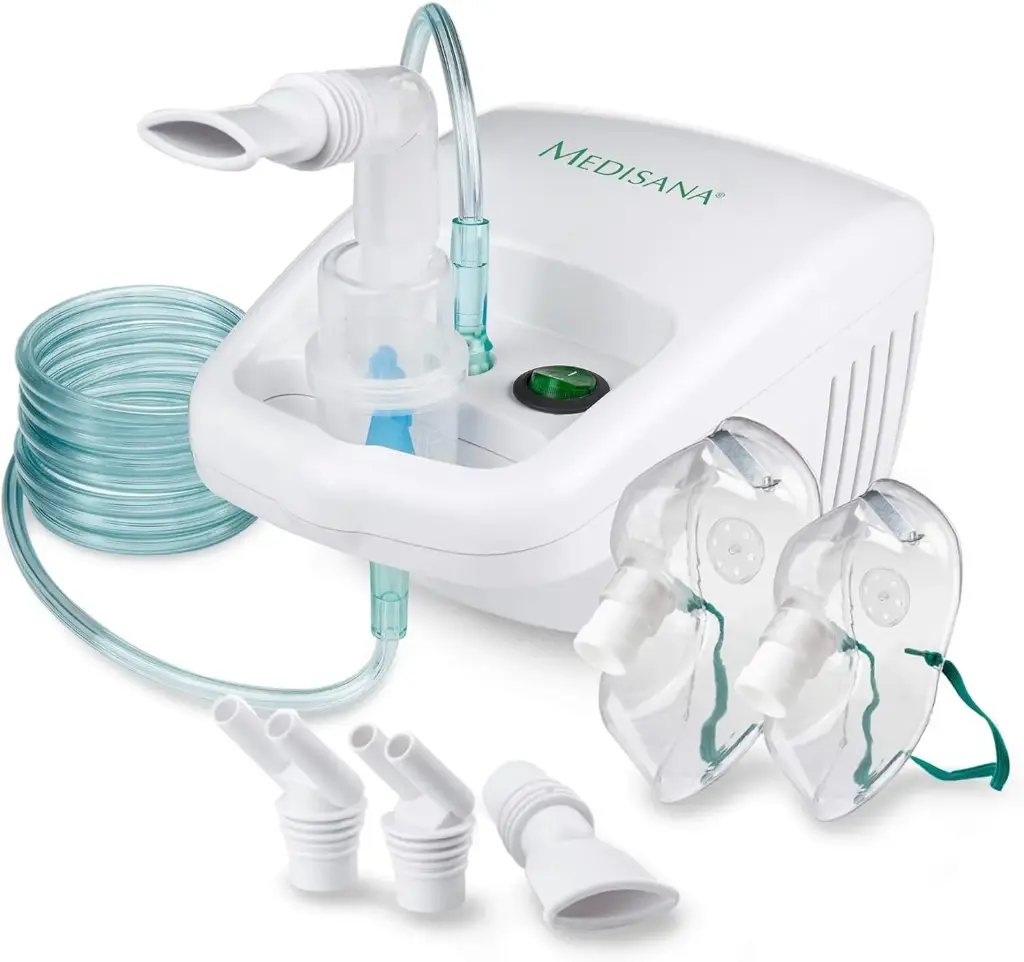Aerosol Medisana, nébuliseur à compresseur avec embout buccal et masque pour adultes et enfants