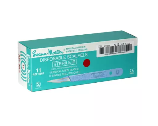 Bistouri monté (Manche + Lames) stérile à usage unique n°11 - Boîte de 10