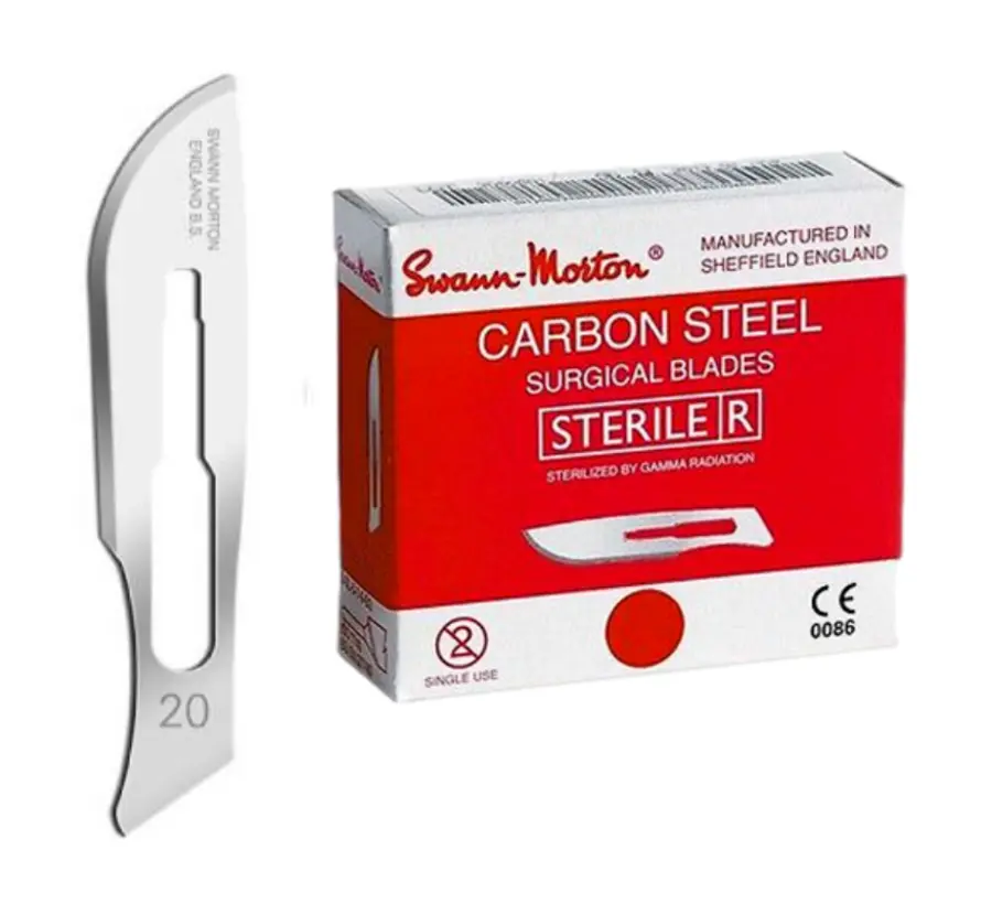 [LAMESST20] Lames de bistouri Swann & Morton stériles n°20 - boîte de 100