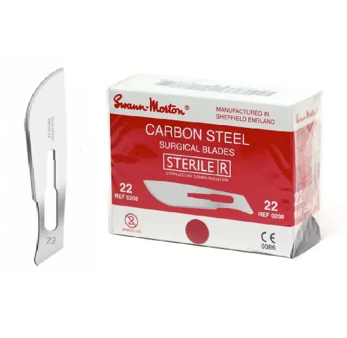 Lames de bistouri stériles n°22 - boîte de 100