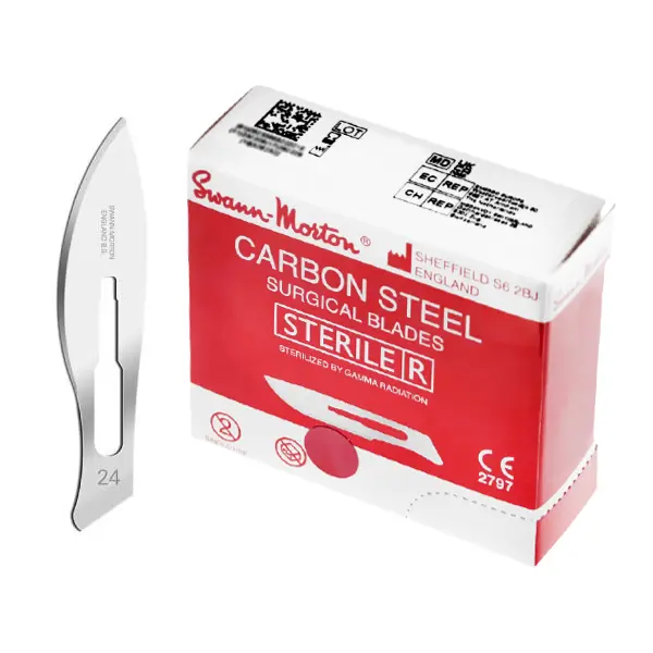 [LAMESST24] Lames de bistouri Swann & Morton stériles n°24 - boîte de 100