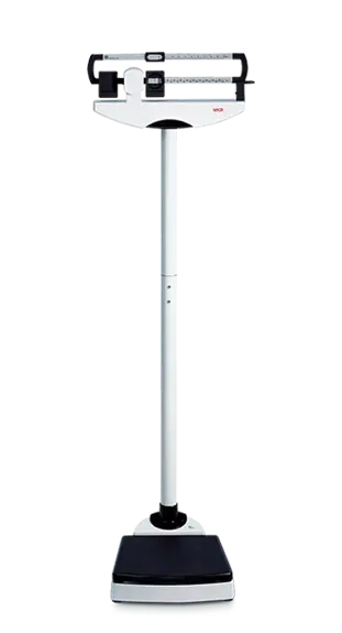 SECA 711 - Pèse-personne mécanique à colonne à contrepoids coulissant. Classe étalonnage 3. toise SECA220 intégrée, Capacité 220Kg, Division 100gr, Plage de mesure 60-200cm, Division 1mm