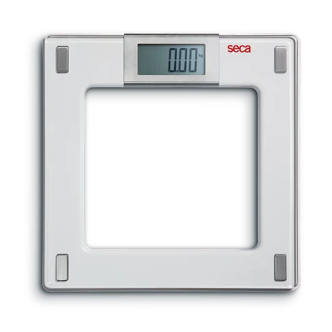 [8071300009] SECA 807 - Pèse-personne électronique en verre sur batterie. Capacité 150kg Division 100gr