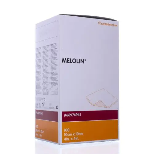 Melolin 10cm x 10cm  - 100 compresses non adhérentes stériles