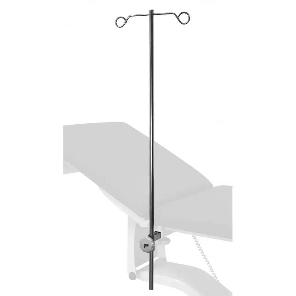 Tige porte-serum 2 crochets avec butee  (ajouter ref 166  ou ref 878-12)