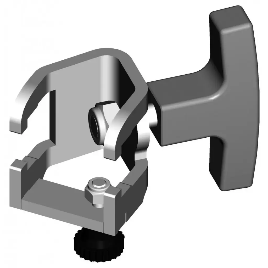 Étau coulissant pour rail 25x10 mm, ø 16/18 mm