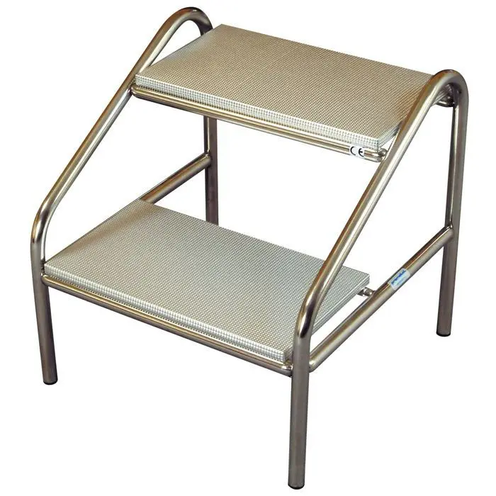 [PROM900-10] Marche-pied 2 marches Promotal inox