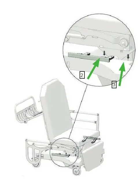 Paire de rails inox assise (pour modeles avec barrieres uniquement)