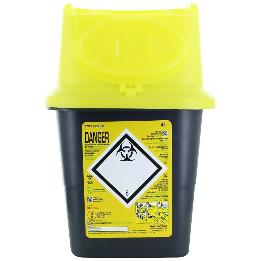 Box de sécurité aiguille usagée SharpSafe 4L