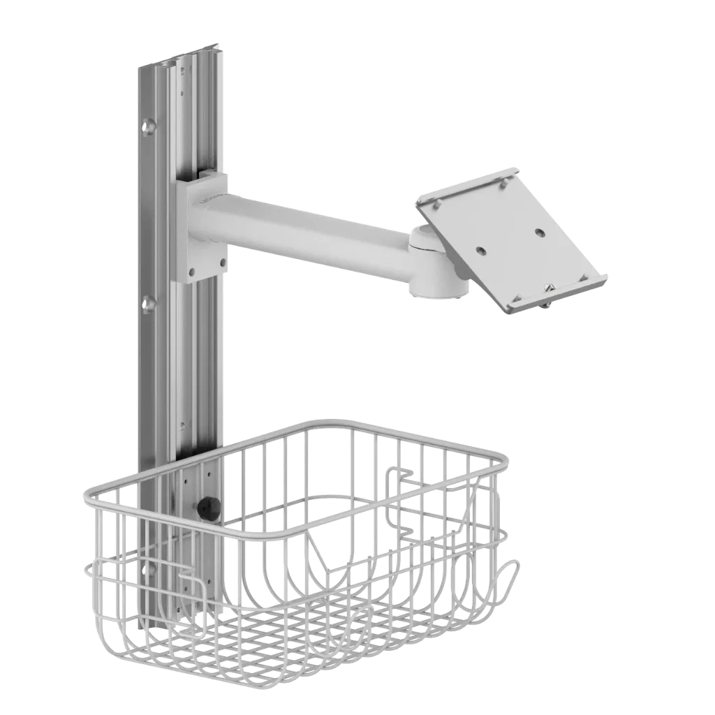 Stand mural avec panier pour moniteur EDAN série UX et ES