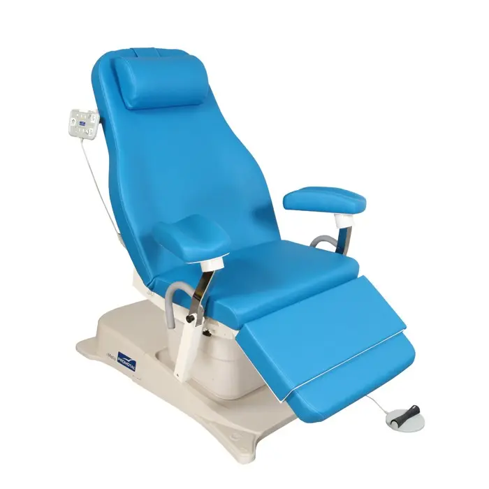 Divan d’examen Emotio+ avec options appui-bras & appui-jambes 2 en 1 (Tomato)