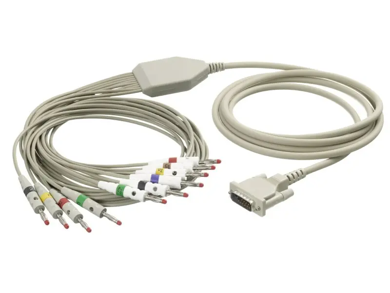 Câble patient WA pour ECG, 10 dérivations avec fiche banane