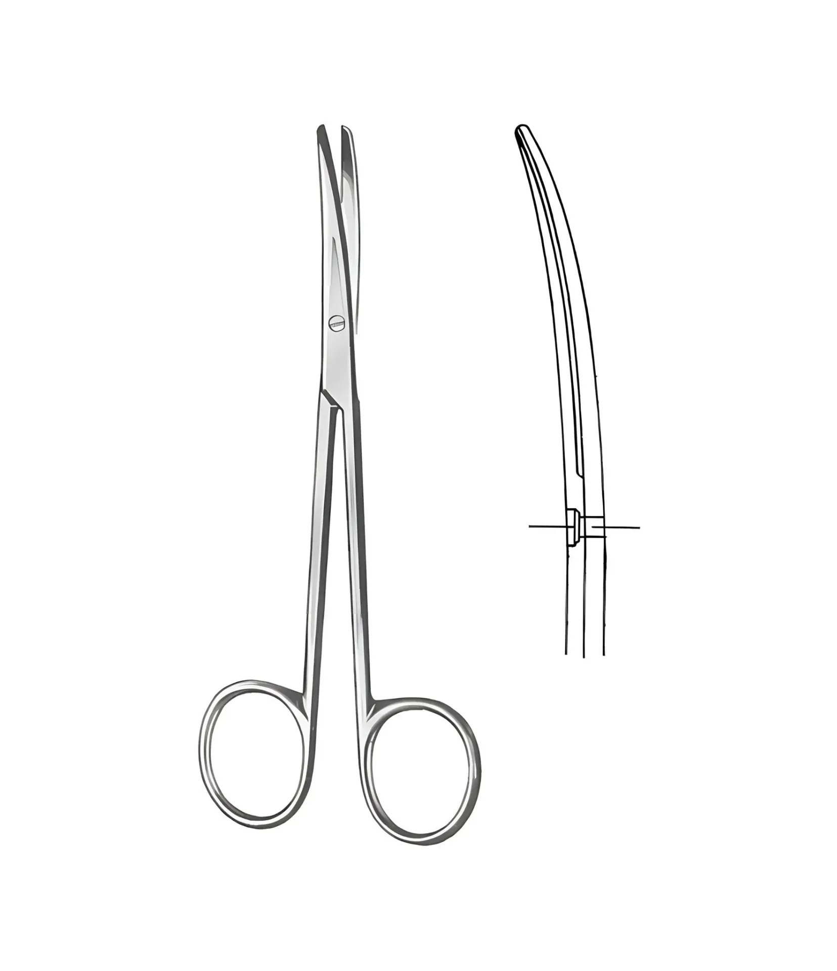 Ciseaux dissecteur Metzenbaum courbe Mousse/Mousse 14.5cm