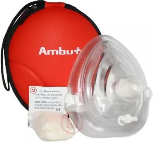 [MASQUEREANIMP] Masque protecteur Ambu Res-Cue Mask en étui semi-rigide rouge
