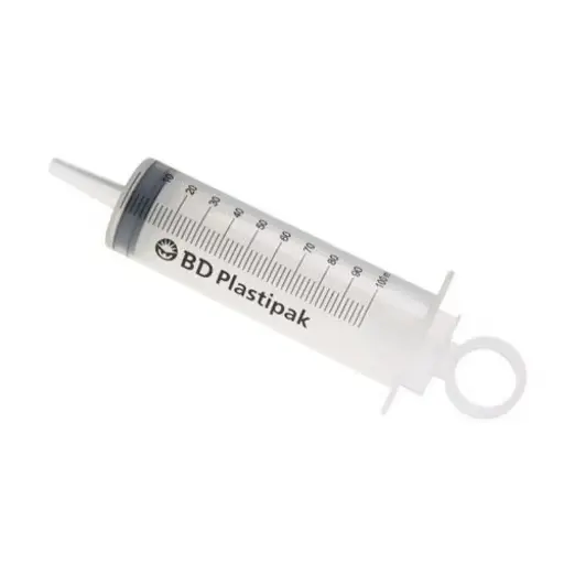 [SER100CC] Seringue BD PLASTIPAK Luer Lock 100ml avec 2 embouts (luer + cathéter) - À l'unité